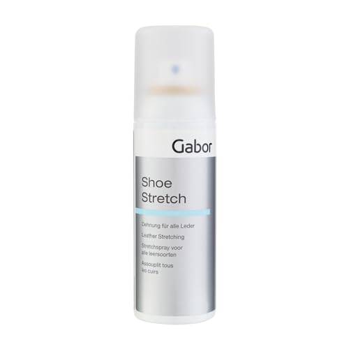 Gabor Shoe Stretch Dehnungsspray für Lederschuhe 125 ml, Lederdehner-Spray weitet enge Lederschuhe, Schuhdehner beseitigt Druckstellen, gegen drückende Schuhe, schnelle Schuhdehnung, beugt Blasen vor