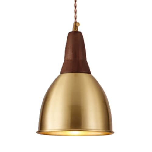 Lustre industriel robuste avec abat-jour en cuivre pur