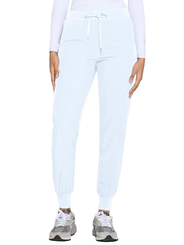 Image of COZYFIT Womens Scrub Pants - Soft Stretch Yoga Style with 5 Pockets, Slim Fit Jogger Scrubs Pants for Women