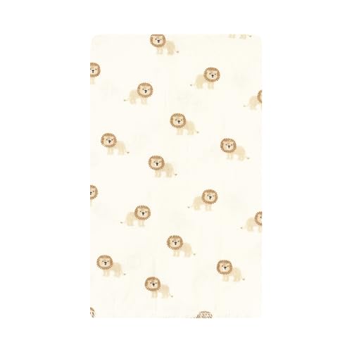 Image of Hudson Baby Unisex Baby Cotton Poly Flannel Burp Cloths, Brave Lion 10-Pack, One Size