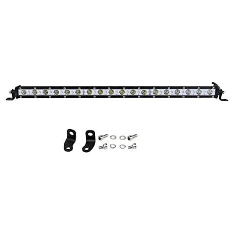 PICAA 20 inch 90W Slim Single Row LED Light Bar Spot beam Lamp Fog Driving Light Roof Bumper Light Bars for Trucks Boat ATV UTV SUV Cover