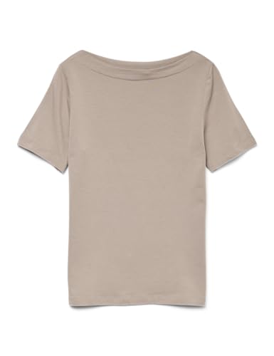VERO MODA Damen VMPANDA MODAL S/S NOOS Top, Moon Rock,L