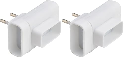 DEBFLEX Rallonge Electrique Prise Adaptateur MultIPrise - TrIPlette lectrique - Triplite 2P 6A Laterale+Eclipse Blanc Vrac 714780 (Lot de 2)