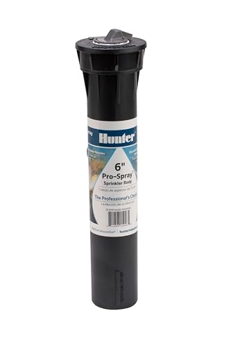 Hunter PROS-06 6' Pop Up Sprinkler Body, Heavy Duty Irrigation Replacement with Flush Cap, No Nozzle...