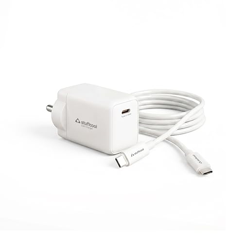 Image of Stuffcool Numen 65C, Smallest 65W GaN Charger with USB-C PD PPS, SFC 2.0 /3.0, AVS Compatible, 100W Type-C Cable Included, for MacBook Air, iPhone, Pixel & Samsung, Made in India