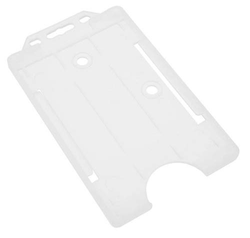 Identity-Plus: Clear/Opaque Rigid Open Faced Single Sided Portrait ID Card Badge Pass Holder (50)