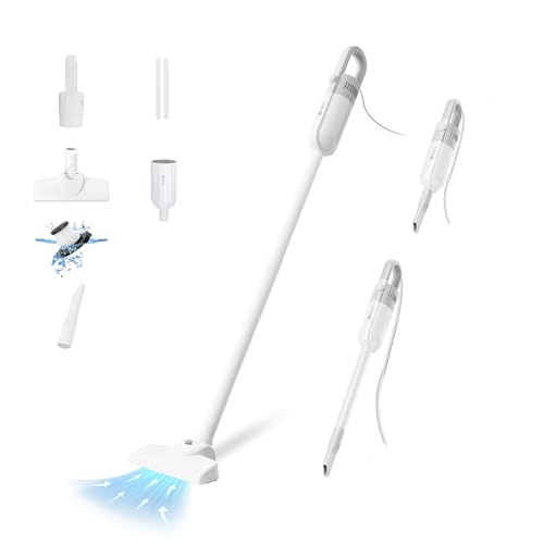 SIMPLUS Staubsauger mit Kabel 400W, 15KPa Stielstaubsauger 2-in-1, Leicht 0,85kg Handstaubsauger, HEPA F8 Filter, 4M Kabel, Beutellos für Hartböden Teppich Tierhaare