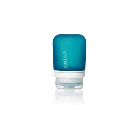 humangear GoToob+ Refillable Silicone Travel Size Bottles with Locking Cap, Teal, Small (1.7oz), GoToob+ Refillable Silicone Travel Size Bottles with Locking Cap Cover