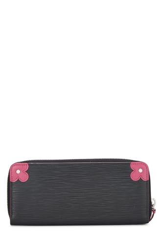 Pre-Loved Black Epi Blooming Corners Clemence Wallet, Black3