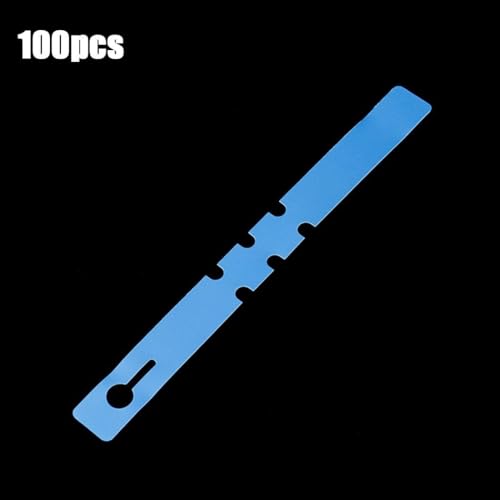 Etichette impermeabili per piante da giardino, per identificare orchidee, rose e arbusti, 100 pennarelli in PVC (blu)