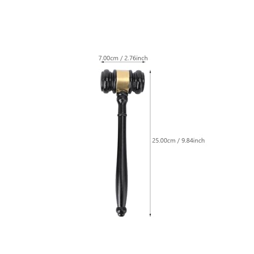 Mazo para juez de madera negro con sonido fuerte para subastas y rol 2