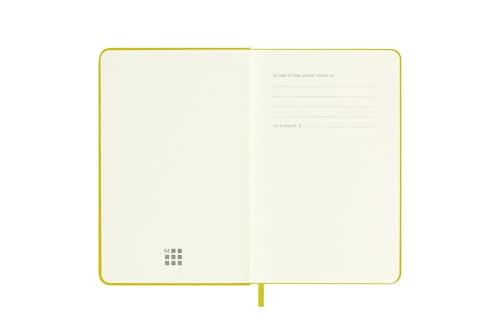 Moleskine Classic Ruled Plain Paper Notebook, Silk Hard Cover and Elastic Closure Journal, Pocket Size, Colour Hay Yellow - Image 2