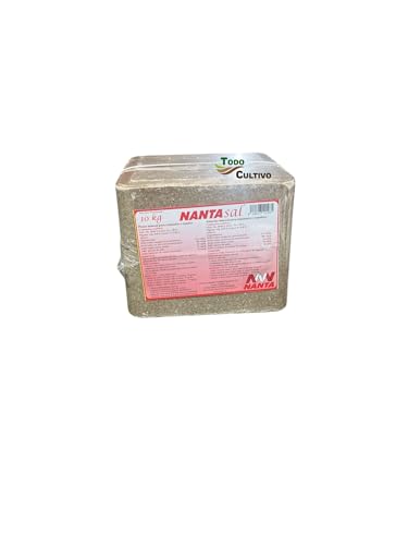 Bloque Piedra Sal compactada de minerales para rumiantes y équidos. 10 kg. NANTASAL