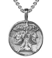 MADE IN USA - Reproduction of the Historic JANUS Double-headed Pendant, From ilanet Museum Collection2