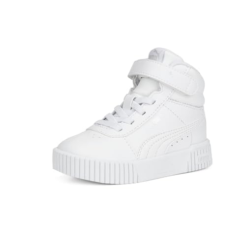 PUMA Infant Girls Carina 2.0 Mid Ac Lace Up Sneakers Shoes Casual - White2