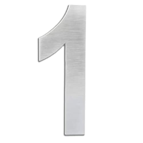 Nakloe - Numero de maison exterieur - Numero maison - Hauteur 8 cm - Adhésif - Numero de rue moderne brossée - Numero boite aux lettres (1)
