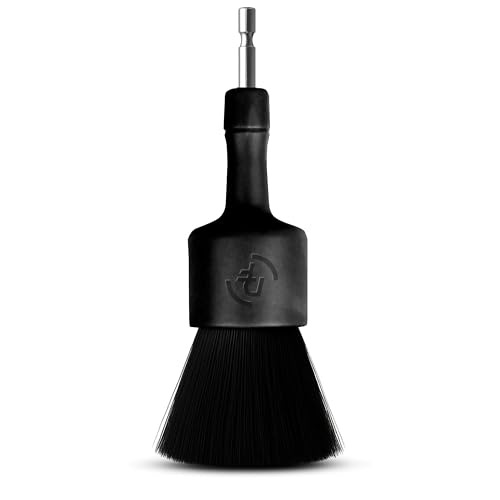 【国内正規品】Detail Factory (ディテ―ルファクトリー)Drill Brush ドリルブラシ ウルトラソフト 電動ドリル用 ユニバーサル1/4" 六角軸 軸 ステンレス軸 効率的 洗車 時短 (ブラック(ポリッシング), Large)