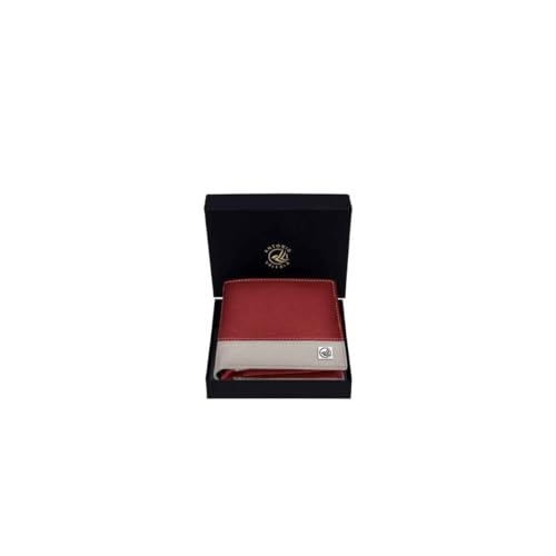 Image of ANTONIO VALERIA Jake Red /Sand Leather Wallet for Men