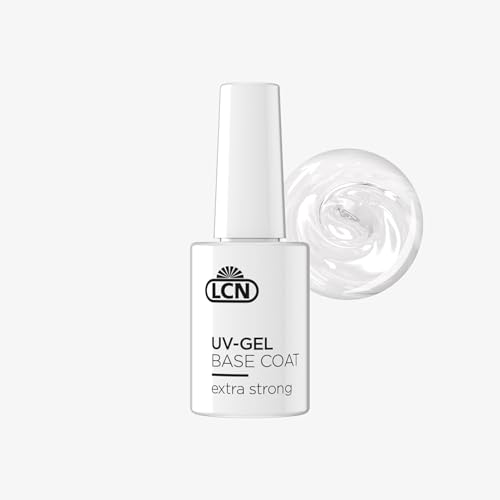 LCN Gel UV base coat extra fuerte – Base UV para un mejor agarre – para uñas húmedas, grasas o dañadas – ácido vegano, libre de crueldad animal y sin HEMA – 10 ml