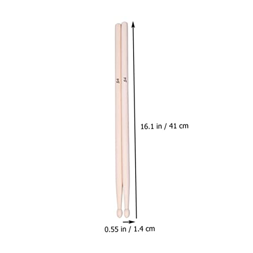 Baquetas de madera de arce 5A beige 41 cm 2 pares miniatura 3
