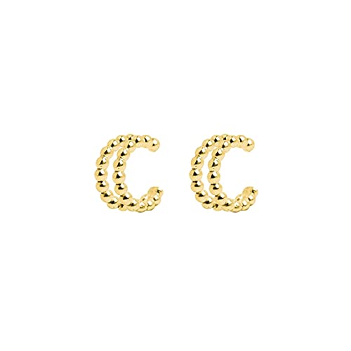 WBDWWTD Ohrklemme aus Sterlingsilber für Damen, Ohrclips, goldfarben, kein Piercing, Schmuck, Pendientes, Geschenk