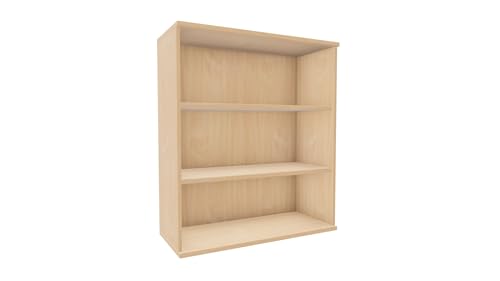 Estantería de oficina (1000 x 425 x 1152 mm, 3 OH, 2 estantes, haya)
