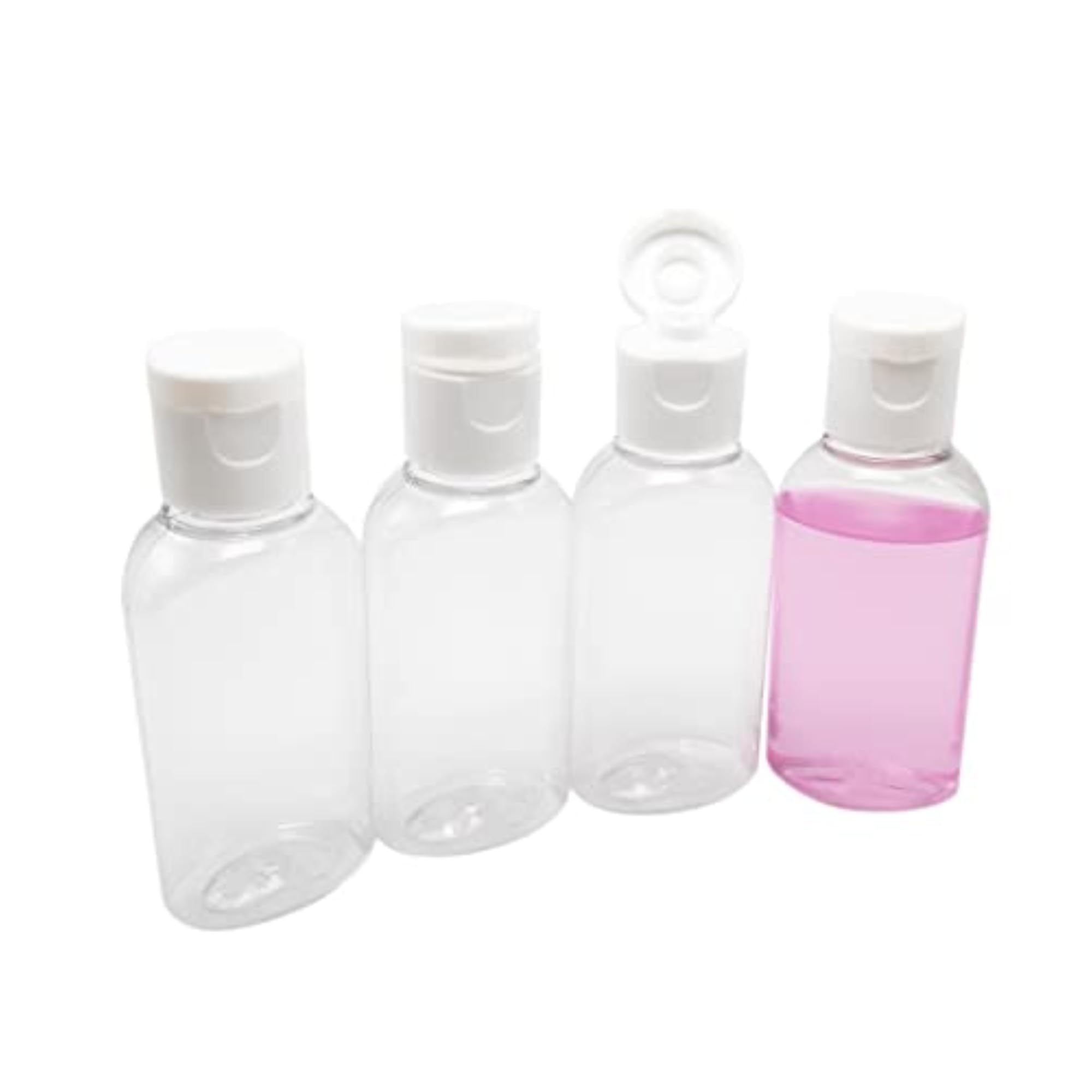 3 Pcs 50ml Clear Empty Plastic Sample Flip Cap Bottles