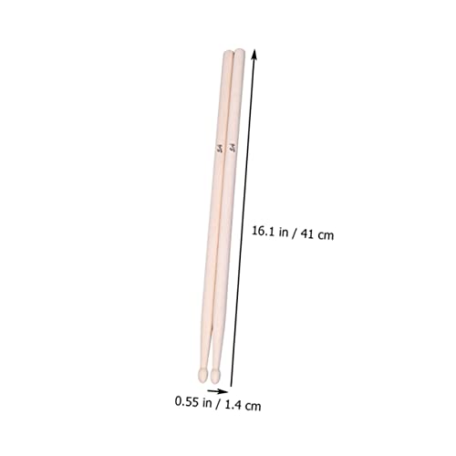 Baquetas de madera de arce 2 pares 41 cm para práctica miniatura 2