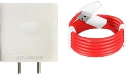 Image of Original 80W Charger with USB to C Cable Fast Super VOOC Charger for Oneplus 10T, 10R, 10pro, 9 pro, 9RT, 9, 8, 8t (Adapter & Cable)