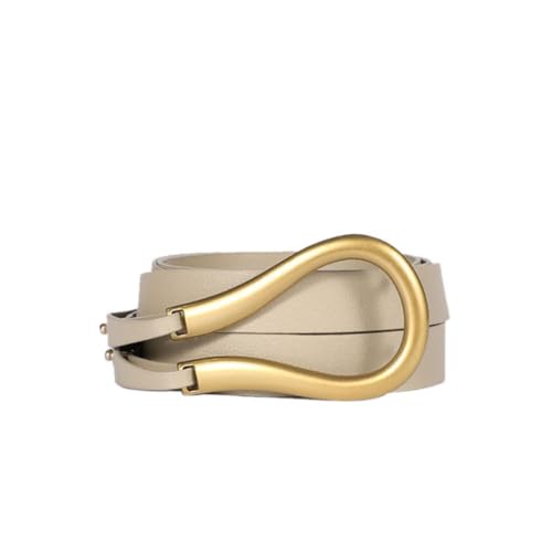 SIDUFHAOPKLL Cream-Coloured Belt Women Horseshoe Buckle Decorative Western Assembly Dresses