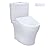 TOTO WASHLET+ Aquia IV Two-Piece Elongated Dual Flush 1.28 and 0.9 GPF Toilet and Contemporary WASHLET S7A Contemporary Bidet Seat, Cotton White - MW4464736CEMGN#01