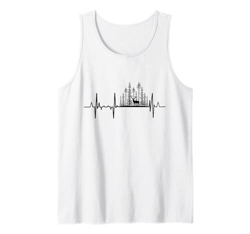 Wildlife Heart Line Nature Enthusiast Heartbeat Camiseta sin Mangas