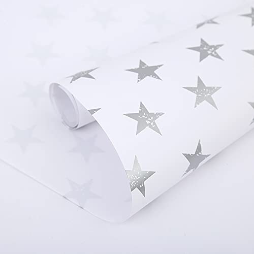 Bromwic Gift Wrapping Paper Roll, 4 Rolls 39 Inch X 18 Inch Per Roll Different Print Design Wrap Paper For Birthday, Christmas, Wedding (Five-Pointed Star) #TOP5