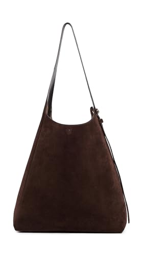Tory Burch Women's Romy Suede Hobo Bag, Dark Cocoa, Brown, One Size