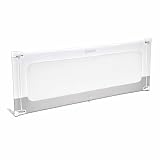 Bettgitter Rausfallschutz 200cm [1 Seite] - Labor geprüftes Bettschutzgitter Lattenrost & Boxspringbett - Baby Gitterschutz Elternbett & Kinderbett - Bett Schutzgitter für Kinder, Grau (Grau, 200cm)