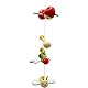 goki 52924 Mobile 3-D Frühlingswiese aus Holz, Blumen und Bienen, Tiere, zugucken und staunen, 24x45cm, mehrfarbig, Baby