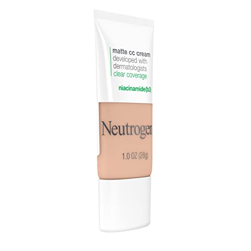 Neutrogena Creme CC fosco sem falhas com cobertura transparente, cobertura total de cor corretora cr