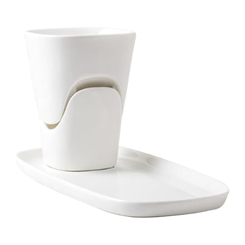 Mini Chocolate Fondue Pot Chocolate Melting Bowl with Tray Butter Heater Ceramic Cheese Melting Pot for Restaurant Cafe Party