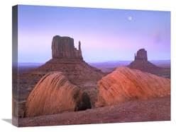 18 x 24 in. Moon Over Mittens, Monument Valley, Arizona Art Print - Tim Fitzharris
