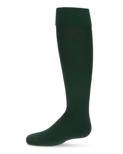 MeMoi Girls' Cuffed Opaque Knee High Socks