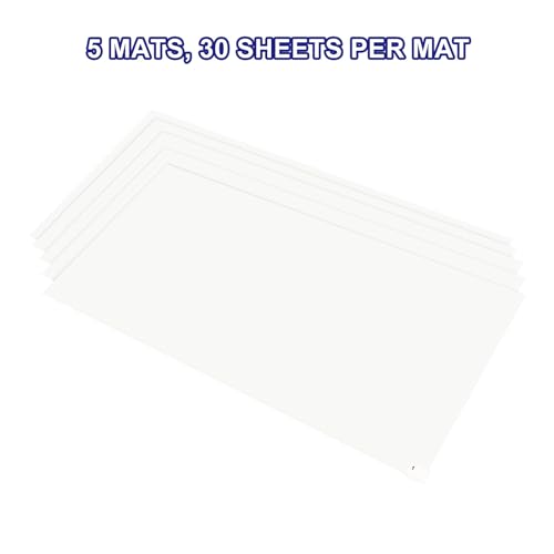 Image of uxcell 150pcs Adhesive /Sticky /Tacky Mats 18 inch x 36 inch Case of 5 Mats, 30 Sheets Each, for Cleanroom, Warehouse, Laboratory, Capture Dirt and Dust, White