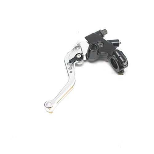 ZhanNuoBHd Brake Clutch Lever for Kawasaki for Suzuki for Alconstar-7/8 Motorcycle Hydraulic Brake Clutch Master Cylinder Reservoir Lever(Silver Left)