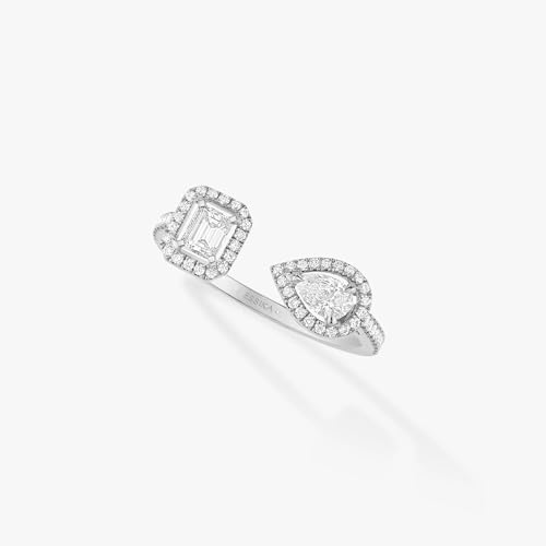 Bagues ring square open pour femmes et hommes en acier ajustable - 5