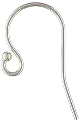 20pcs Sterling Silver Ear Wire Ball Dot French Earring Hooks Connector Dangle E