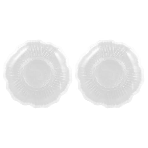 TOKIDNY 2 piezas Platos para Té de Vidrio Transparente de Unidades Posavasos Decorativos Multifuncionales para Aperitivos y Tazas Resistentes y Duraderos para Hogar y Reutilizable