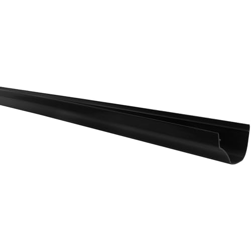 Polypipe Ogee ROG00B-1 Black Extra Capacity Gutter Length 1 metre Profile: 130 x 70mm