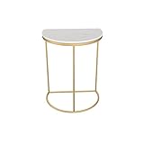 ★ tamaño: 60 * 30 * 76cm BZ-ZK Mesa Auxiliar De Sofá De Mármol, 60 * 30 * 76cm Semicírculo Semicírculo Table De Mesa Cafetería Mesa Lateral Moderna Decoración Mesas Mesas(Size:60 * 30 * 76CM,Color:Blanco)