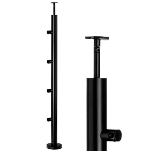 Postes de barandilla de acero inoxidable AISI 304 redondos de 42,4 mm de diámetro