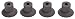 4 x piedini compatibili con Bosch Siemens 10000212 MUM4 per robot da cucina