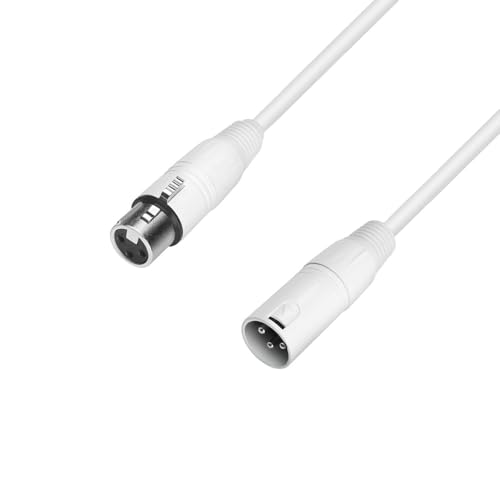 ah Cables K4MMF0250-SNOW Mikrofonkabel, 2,5m (REAN-Stecker: XLR male auf XLR female) weiß